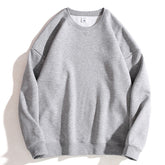 Winter-Pullover mit Fleecefutter für Damen, schulterfrei, modisch, individuelle Kleidung, lockere, einfarbige, große Rundhalspullover